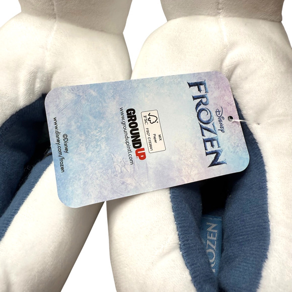 Ground Up Disney Frozen Olaf Snowman 3D Slip-On Plush Slippers Size 3 White New - Picture 6 of 12